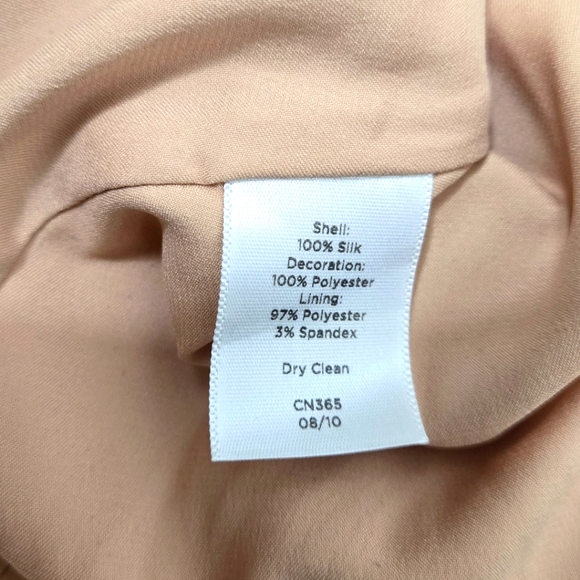 Talbots Blush A-Line Silk Skirt with Rosette Details - Picture 7 of 10